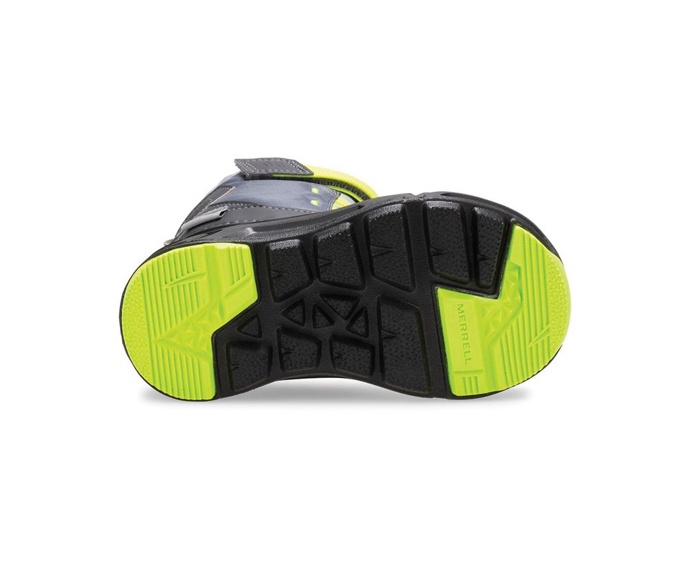 Merrell Støvler Børn - Snow Quest Lite 2.0 Waterproof Jr. - Sort/Grå/Grøn - RGV982540